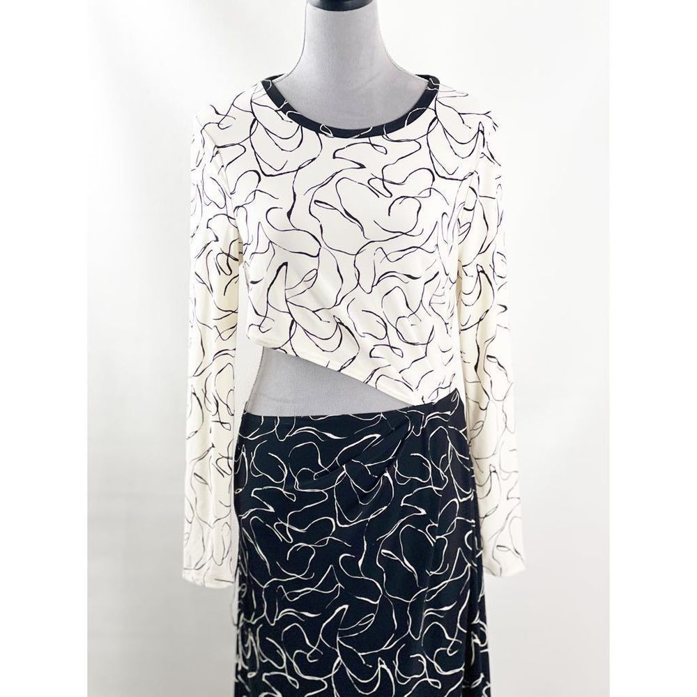 Topshop Long Sleeves Midi Dress Size 12 - Picture 2 of 11